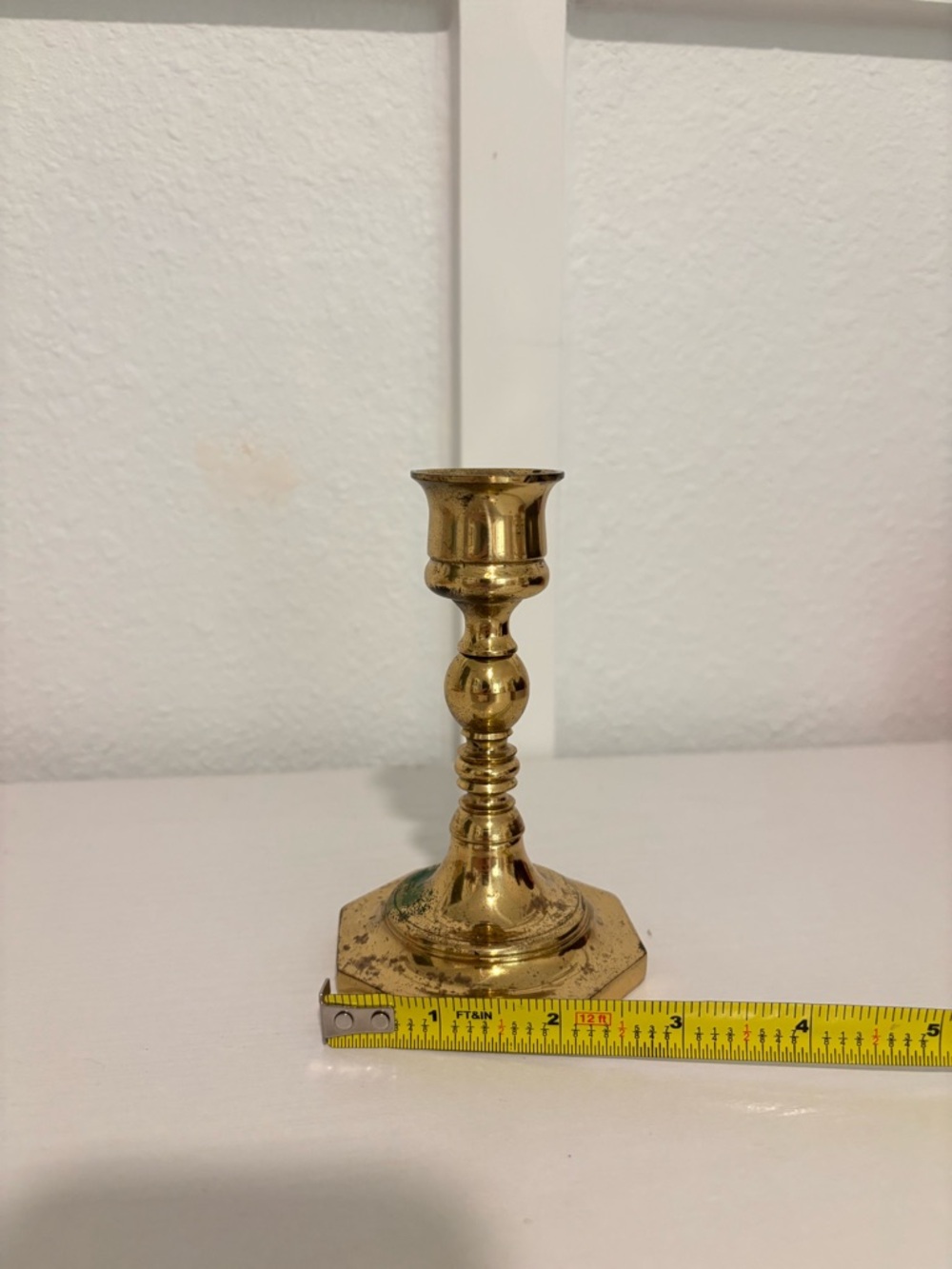 Made In England Brass Candlestick Holder - Gold Accent Home Décor - Picture 3 of 6